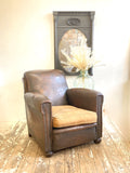 Vintage French leather Club Chair