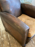 Vintage French leather Club Chair