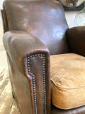 Vintage French leather Club Chair