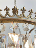 Antique crystal basket chandelier