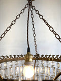 Antique crystal basket chandelier