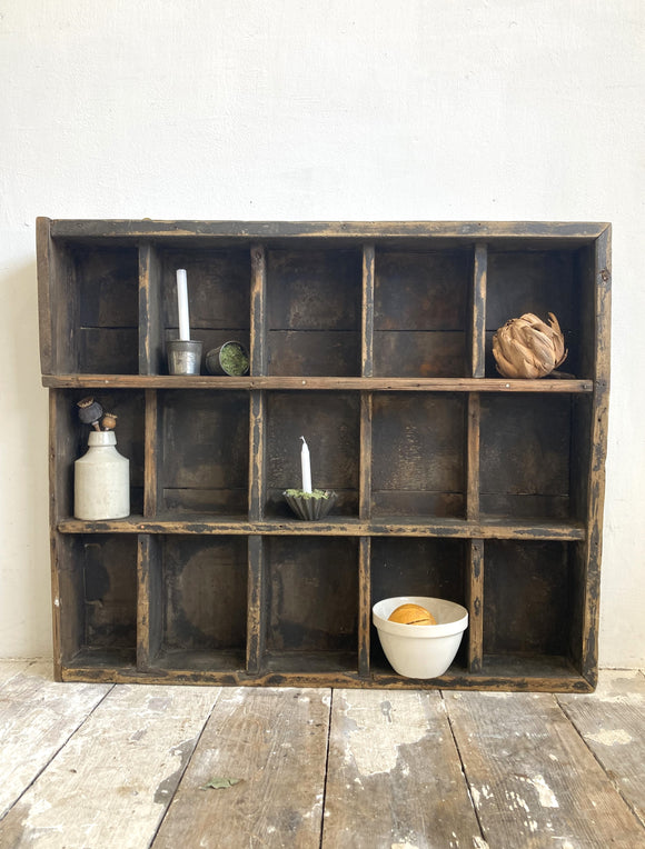 Rustic wall-mounted pigeon holes