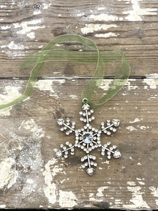 Sparkly glass snowflake