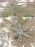 Sparkly glass snowflake