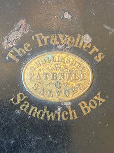 Victorian toleware folding Travellers Sandwich Box