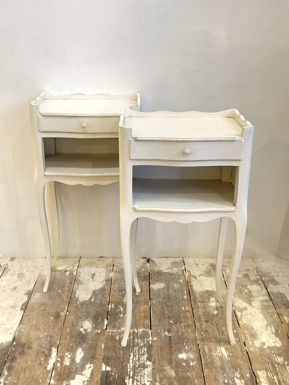 Pair of painted French bedsides