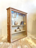 Shallow antique display cabinet