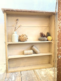 Shallow antique display cabinet