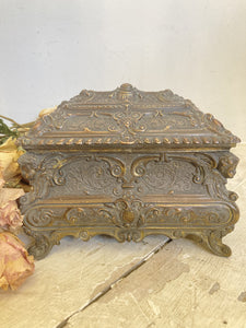 Ornate Italian brass casket