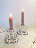 Victorian silver plated candlesticks