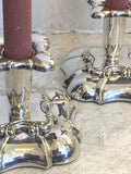 Victorian silver plated candlesticks