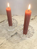 Vintage glass candle holders