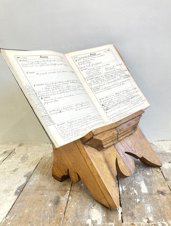 Old pine book rest