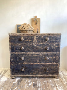 Dry-scraped Victorian chest of drawers