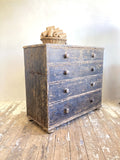 Dry-scraped Victorian chest of drawers