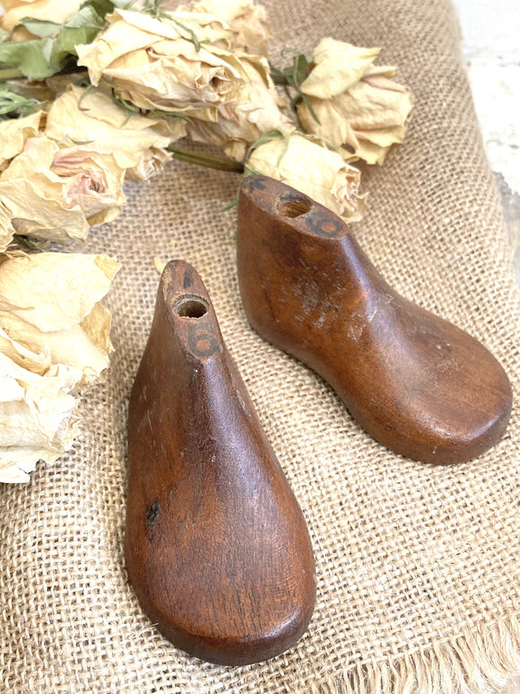 Pair of tiny vintage shoe lasts