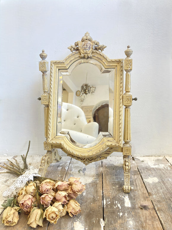 Stunning antique French dressing table mirror