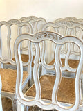 Set of 6 painted antique dining chairs