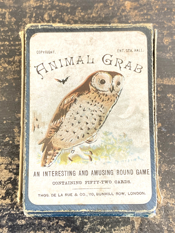 Antique De La Rue 'Animal Grab' cards game