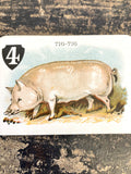 Antique De La Rue 'Animal Grab' cards game