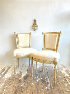 Pair of antique French side chairs