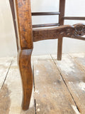 Pair of vintage French rush-seated chairs