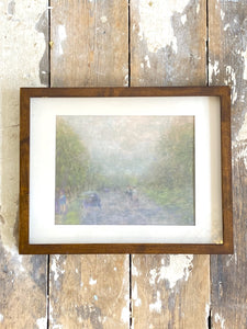 Framed William Mason pastel